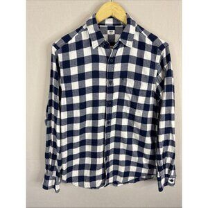 Uniqlo Buffalo Plaid Flannel Shirt Blue White Men’s XS